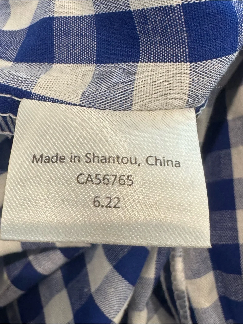 Lil Cactus Girls Royal Blue and White Gingham A-Line Dress Size 4T